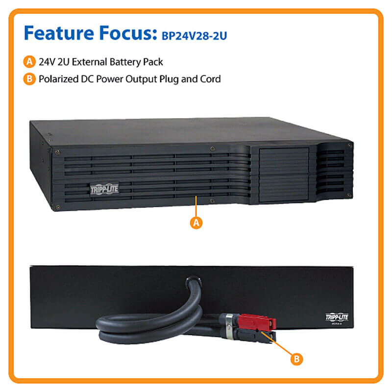 TRIPPLITE BP24V28-2U External 24V 2U Rack-mount Battery Pack - Image 3