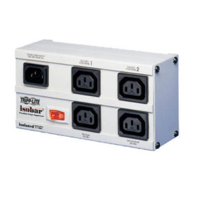 TRIPPLITE EURO-4 Isobar 4-Outlet 230V Surge Protector, Detachable, 680 Joules, Metal Housing 1.83 m Cord
