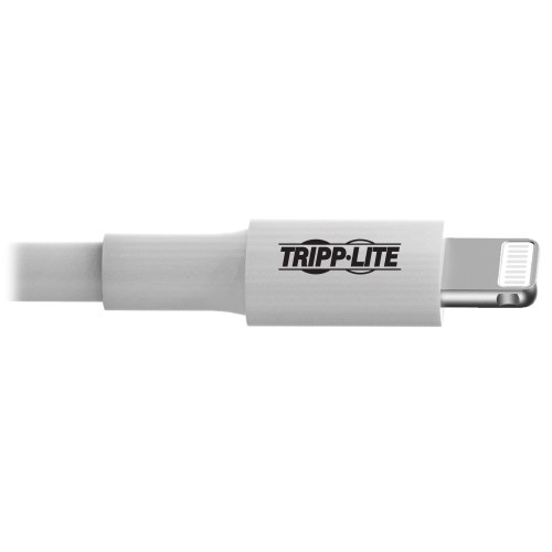 TRIPPLITE M100-003-WH USB-A to Lightning Sync/Charge Cable, MFi Certified - White, M/M, USB 2.0, 3ft. - Image 5
