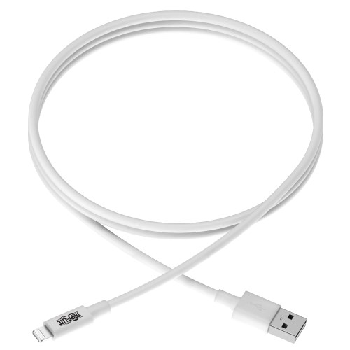 TRIPPLITE M100-006-WH USB-A to Lightning Sync/Charge Cable, MFi Certified - White, M/M, USB 2.0, 1.83m - Image 2