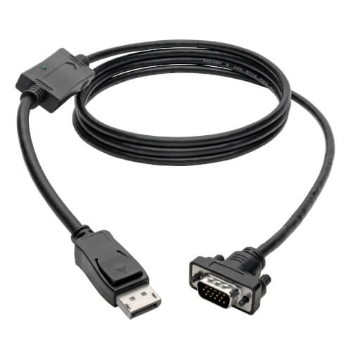 TRIPPLITE P581-006-VGA DisplayPort to VGA Active Adapter Cable (DP with Latches to HD15 M/M)1.8m