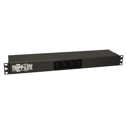 TRIPPLITE PDUH20DV Basic PDU, 14 Outlets (12 C13 & 2 C19), C20 with L6-20P Adapter, 12 ft. (3.66 m) Cord, 1U Rack-Mount