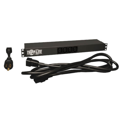 TRIPPLITE PDUH20DV Basic PDU, 14 Outlets (12 C13 & 2 C19), C20 with L6-20P Adapter, 12 ft. (3.66 m) Cord, 1U Rack-Mount - Image 2