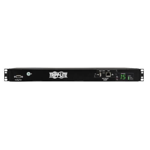 TRIPPLITE PDUMH15HVATNET 2.4kW Single-Phase Switched ATS PDU, Two 200-240V C14 Inlets, 10 C13 Outputs, 1U - Image 2