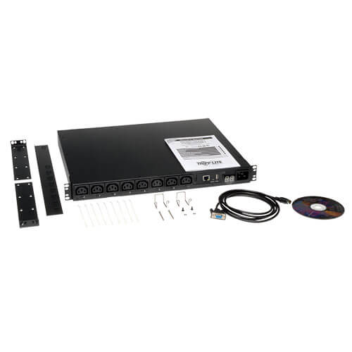 TRIPPLITE PDUMH15HVNET 2.5kW Single-Phase 208/230V Switched PDU 8 C13 Outlets, C14 Input 2m Cord, 1U Rack-Mount - Image 4