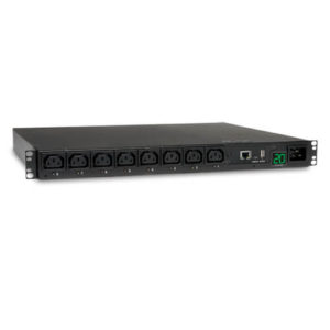 TRIPPLITE PDUMH20HVNET 3.7kW Single-Phase 208/230V Switched PDU 8 C13 Outlets, C20 Input with L6-20P Adapter, 2.4m Cord, 1U Rack-mount