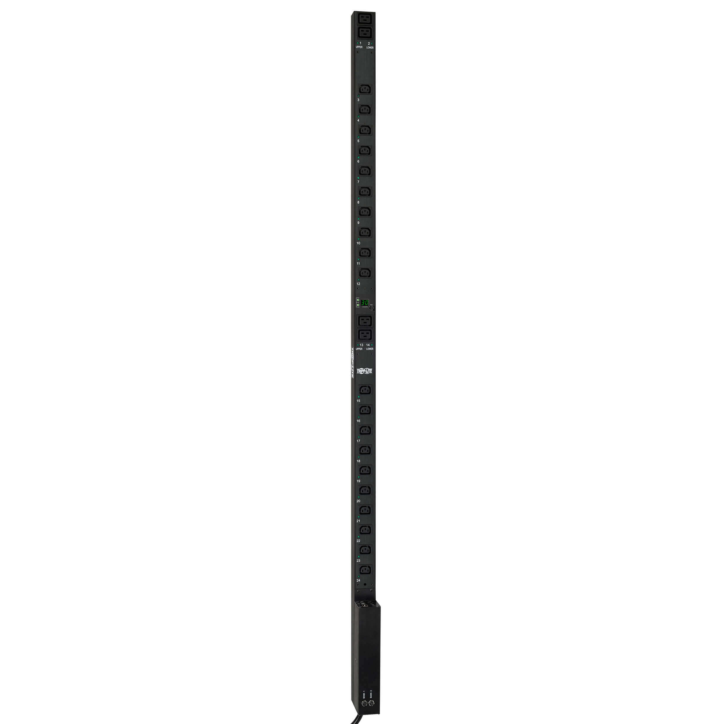 TRIPPLITE PDUMV32HVNET 7.4kW Single-Phase Switched PDU, 230V Outlets (20 C13, 4 C19), IEC309 32A Blue, 10ft Cord, 0U Vertical