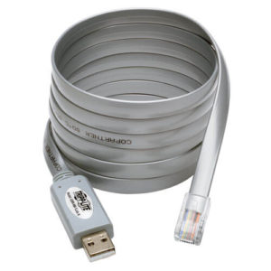 TRIPPLITE U209-006-RJ45-X USB-A to RJ45 Serial Rollover Cable (M/M) - Cisco Compatible, 250 Kbps, 1.83m Gray