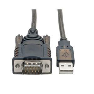 TRIPPLITE U209-005-COM RS232 to USB Adapter Cable with COM Retention (USB-A to DB9 M/M), FTDI, 1.52m