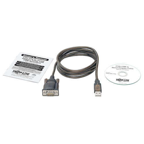 TRIPPLITE U209-005-COM RS232 to USB Adapter Cable with COM Retention (USB-A to DB9 M/M), FTDI, 1.52m - Image 4