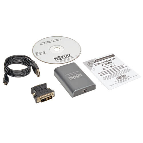 TRIPPLITE U244-001-R USB 2.0 to DVI/VGA External Multi-Monitor Video Card, 128 MB SDRAM, 1920 x 1080 (1080p) @ 60 Hz - Image 5