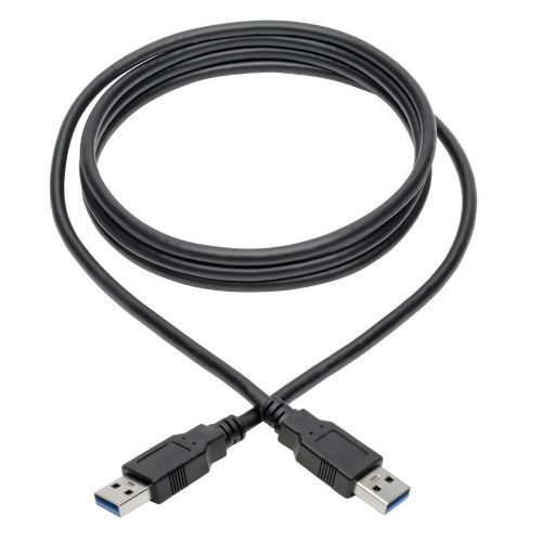 TRIPPLITE U325-006 USB 3.0 SuperSpeed A/A Cable for USB 3.0 All-in-One Keystone/Panel Mount Couplers (M/M), Black, 1.83m - Image 2