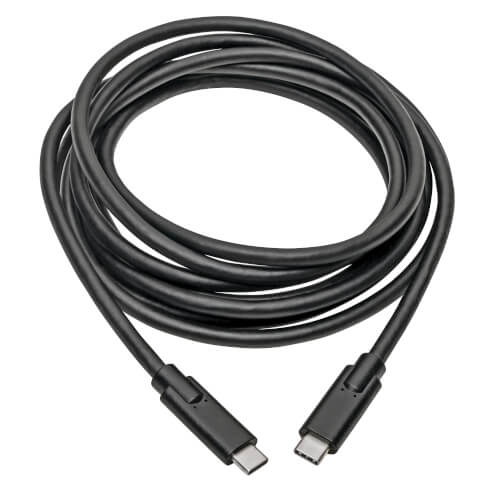 TRIPPLITE U420-010 USB-C Cable (M/M) - USB 3.1, Gen 1 (5 Gbps), Thunderbolt 3 Compatible, 3.05m - Image 3