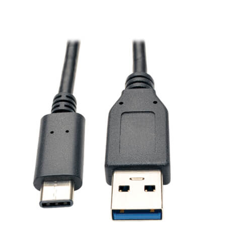 TRIPPLITE U428-003 USB-C to USB-A Cable (M/M), USB 3.1 Gen 1 (5 Gbps), Thunderbolt 3 Compatible, 0.91m