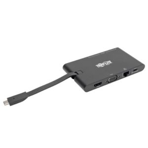 TRIPPLITE U442-DOCK3-B USB-C Dock - 4K HDMI, VGA, USB 3.2 Gen 1, USB-A/C Hub, GbE, Memory Card, 100W PD Charging