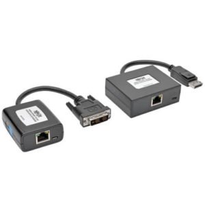 TRIPPLITE B150-1A1-DVI DisplayPort to DVI over Cat5/6 Active Extender Kit, Pigtail Transmitter/Receiver for Video/Audio, 38m