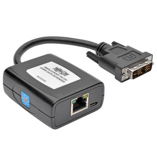 TRIPPLITE B150-1A1-DVI DisplayPort to DVI over Cat5/6 Active Extender Kit, Pigtail Transmitter/Receiver for Video/Audio, 38m - Image 2