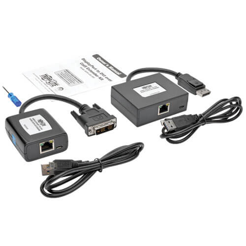 TRIPPLITE B150-1A1-DVI DisplayPort to DVI over Cat5/6 Active Extender Kit, Pigtail Transmitter/Receiver for Video/Audio, 38m - Image 4