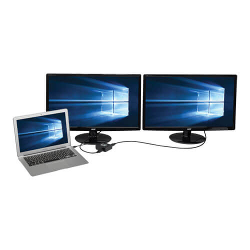 TRIPPLITE B155-002-DP-V2 2-Port Mini DisplayPort to DisplayPort Multi-Monitor Splitter, MST Hub, 4K 60Hz UHD - Image 2