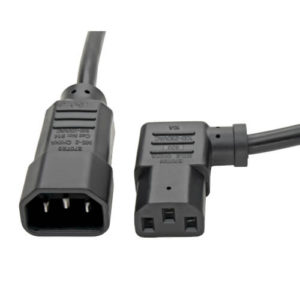 TRIPPLITE P004-002-13LA Power Extension Cord, Left-Angle C13 to C14 PDU Style - 10A, 250V, 18 AWG, 0.61 m Black