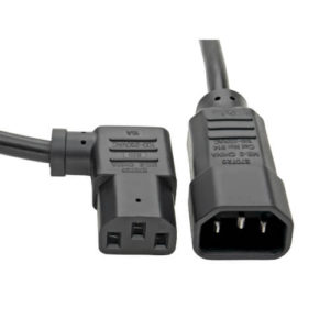 TRIPPLITE P004-002-13RA Power Extension Cord, Right-Angle C13 to C14 PDU Style - 10A, 250V, 18 AWG, 0.61 m Black