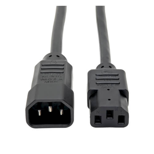 TRIPPLITE P004-003 PDU Power Cord, C13 to C14 - 10A, 250V, 18 AWG, 0.91 m Black