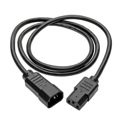 TRIPPLITE P004-003 PDU Power Cord, C13 to C14 - 10A, 250V, 18 AWG, 0.91 m Black - Image 2