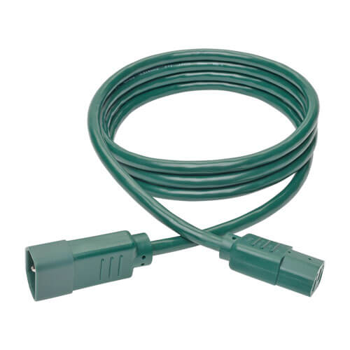 TRIPPLITE P004-006-AGN PDU Power Cord, C13 to C14 - 10A, 250V, 18 AWG, 1.83m Green - Image 2