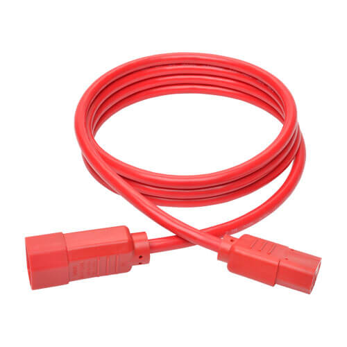TRIPPLITE P004-006-ARD PDU Power Cord, C13 to C14 - 10A, 250V, 18 AWG, 1.83m Red - Image 2