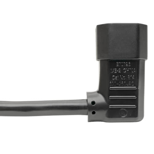 TRIPPLITE P005-006-14LA PDU Power Cord, C13 to Left-Angle C14 - 15A, 250V, 14 AWG, 1.83m Black - Image 3