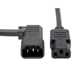 TRIPPLITE P005-006-14RA PDU Power Cord, C13 to Right-Angle C14 - 15A, 250V, 14 AWG, 1.83m Black