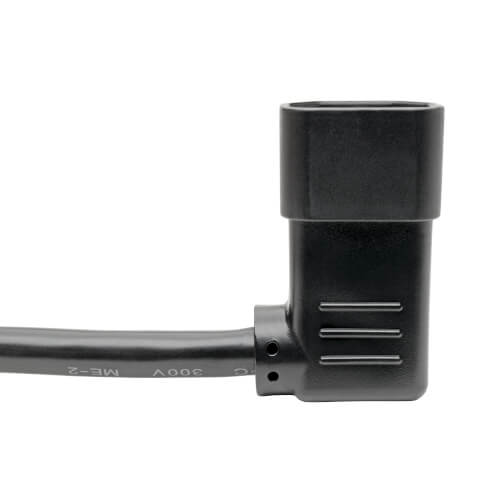 TRIPPLITE P005-006-14RA PDU Power Cord, C13 to Right-Angle C14 - 15A, 250V, 14 AWG, 1.83m Black - Image 3