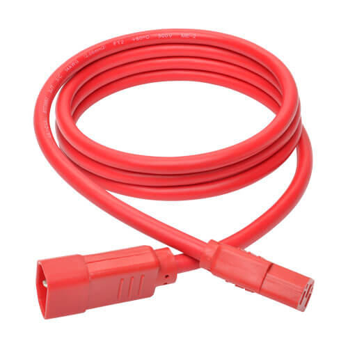 TRIPPLITE P005-006-ARD PDU Power Cord, C13 to C14 - 15A, 250V, 14 AWG, 1.83m Red - Image 2
