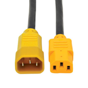TRIPPLITE P005-006-YW PDU Power Cord, C13 to C14 - 15A, 250V, 14 AWG, 1.83m Yellow Plugs