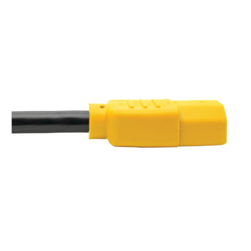 TRIPPLITE P005-006-YW PDU Power Cord, C13 to C14 - 15A, 250V, 14 AWG, 1.83m Yellow Plugs - Image 4