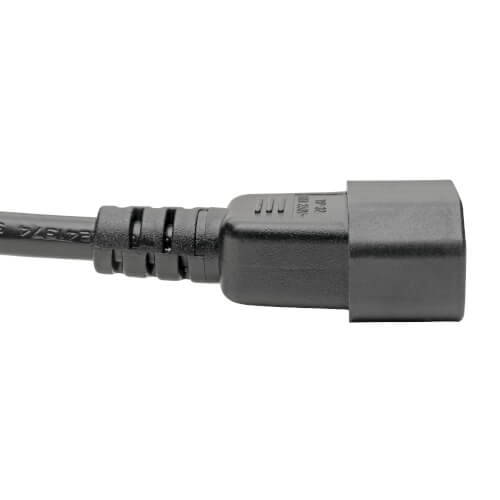 TRIPPLITE P014-006 Laptop Power Adapter Cord, C14 to C5 Adapter - 2.5A, 250V, 18 AWG, 1.83m Black - Image 4