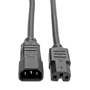 TRIPPLITE P018-010 Power Cord C14 to C15 - Heavy-Duty, 15A, 250V, 14 AWG, 3.05 m Black