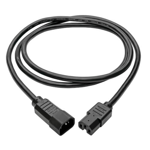 TRIPPLITE P018-010 Power Cord C14 to C15 - Heavy-Duty, 15A, 250V, 14 AWG, 3.05 m Black - Image 2
