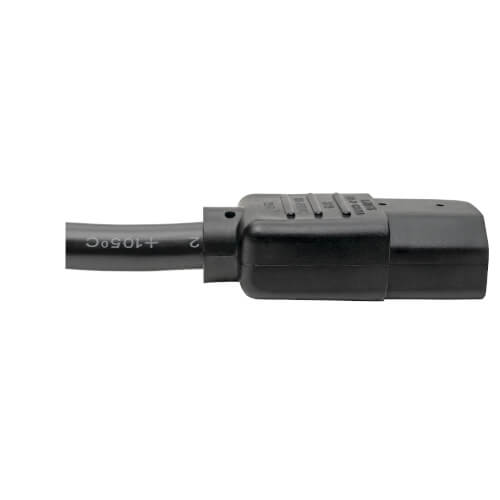 TRIPPLITE P018-010 Power Cord C14 to C15 - Heavy-Duty, 15A, 250V, 14 AWG, 3.05 m Black - Image 3