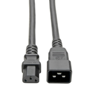 TRIPPLITE P032-007 C20 to C13 Power Cord for Computer - Heavy-Duty, 15A, 100-250V, 14 AWG, 2.13m Black