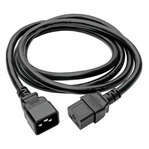 TRIPPLITE P036-010 Power Extension Cord, C19 to C20 - Heavy-Duty, 20A, 250V, 12 AWG, 3.05m Black - Image 2