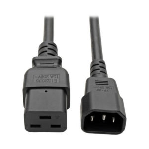 TRIPPLITE P047-002 Power Cord, C19 to C14 - Heavy-Duty, 15A, 250V, 14 AWG, 0.61m Black