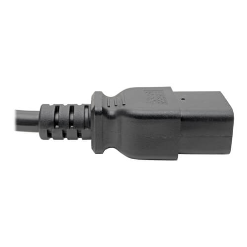 TRIPPLITE P047-002 Power Cord, C19 to C14 - Heavy-Duty, 15A, 250V, 14 AWG, 0.61m Black - Image 4