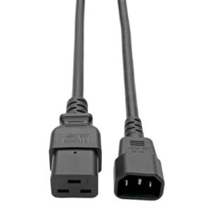 TRIPPLITE P047-004 Power Cord, C19 to C14 - Heavy-Duty, 15A, 250V, 14 AWG, 1.22m Black