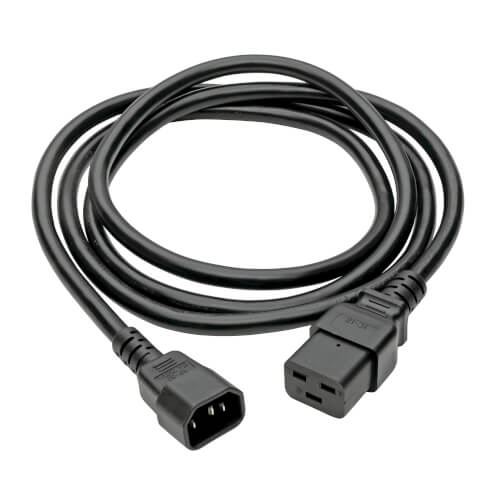 TRIPPLITE P047-004 Power Cord, C19 to C14 - Heavy-Duty, 15A, 250V, 14 AWG, 1.22m Black - Image 2