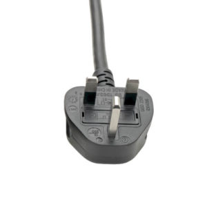 TRIPPLITE P052-008 UK Computer Power Cord, C19 to BS1363, 13A, 250V, 16 AWG, 2.43m Black