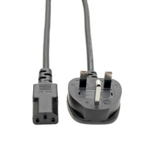 TRIPPLITE P056-006-10A UK Computer Power Cord, BS1363 to C13 - 10A, 250V, 18 AWG, 1.83m Black