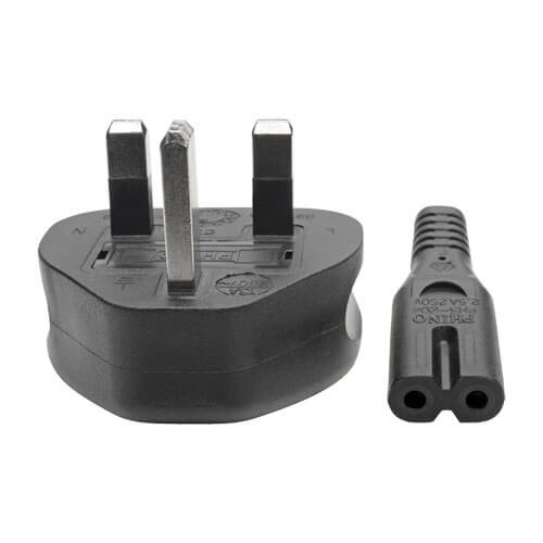 TRIPPLITE P061-006 UK Computer Power Cord - BS1363 to C7, 2.5A, 250V, 18 AWG, 1.83m Black - Image 3