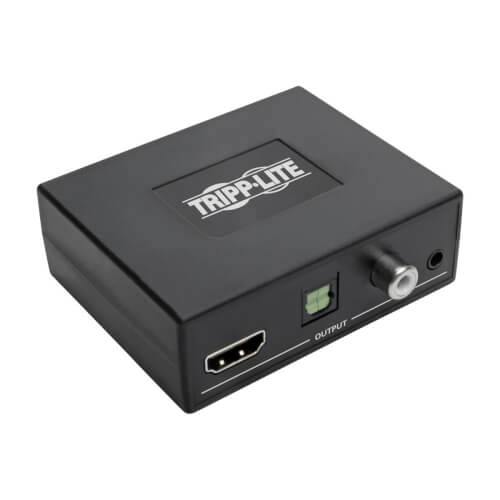 TRIPPLITE P130-000-AUD4K6 4K HDMI Audio Extractor with TOSLINK, RCA and 3.5 mm Stereo Output, 7.1 Channel, 4K 60 Hz, HDR