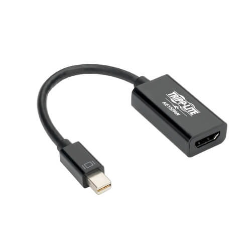TRIPPLITE P137-06N-HD4K6B Keyspan Mini DisplayPort to HDMI Active Adapter/Video Converter (M/F) Black 6in.